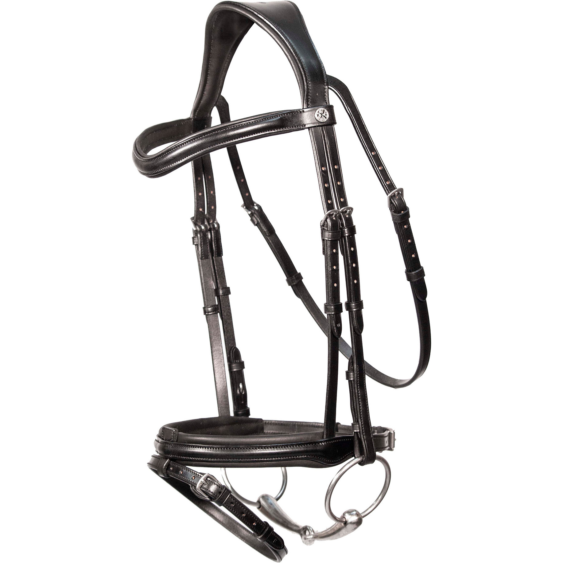 Henry James Saddlery Comfort Flash Bridle HJ-BR-02 - Black